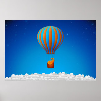 Flying Elephant Poster