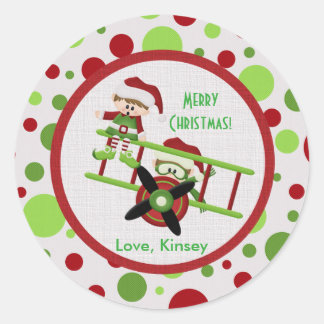 Flying Elves Christmas Stickers
