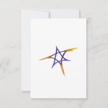 Flying Fiery Star of David Card