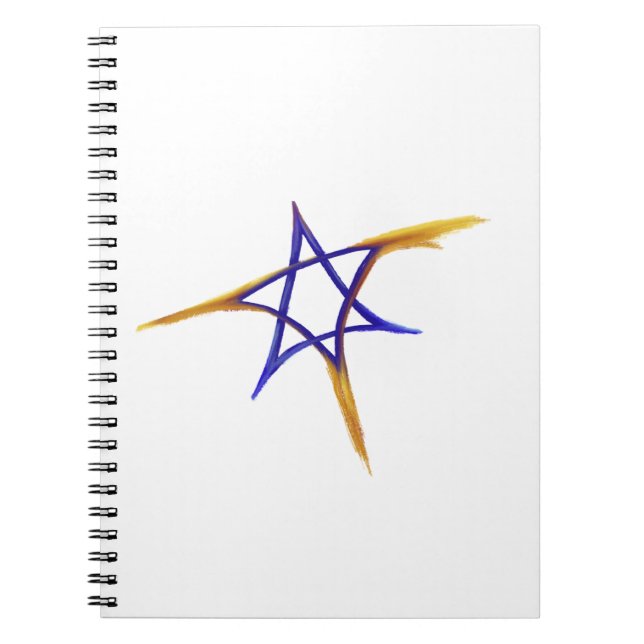 Flying Fiery Star of David Notebook (Front)