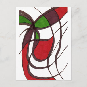 "Flying Fish" Abstract Postcard