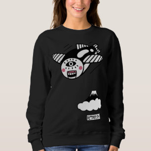 Flying Fish And Mt Fuji Grey Version Sweatshirt