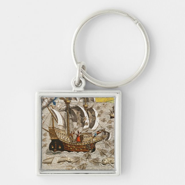 Flying Fish Meet in the Torrid Zone Key Ring (Front)