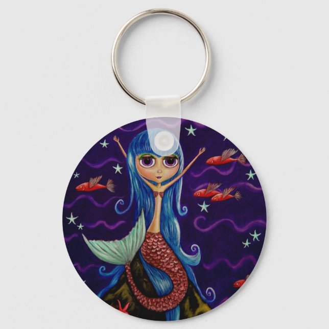 Flying Fish Mermaid Keychain (Front)
