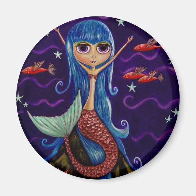 Flying Fish Mermaid Magnet (Front)