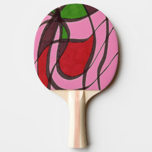 "Flying Fish - pink" Abstract Ping Pong Paddle
