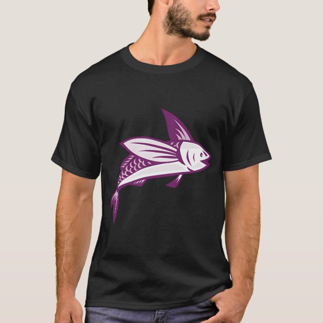 Flying Fish Retro T-Shirt (Front)