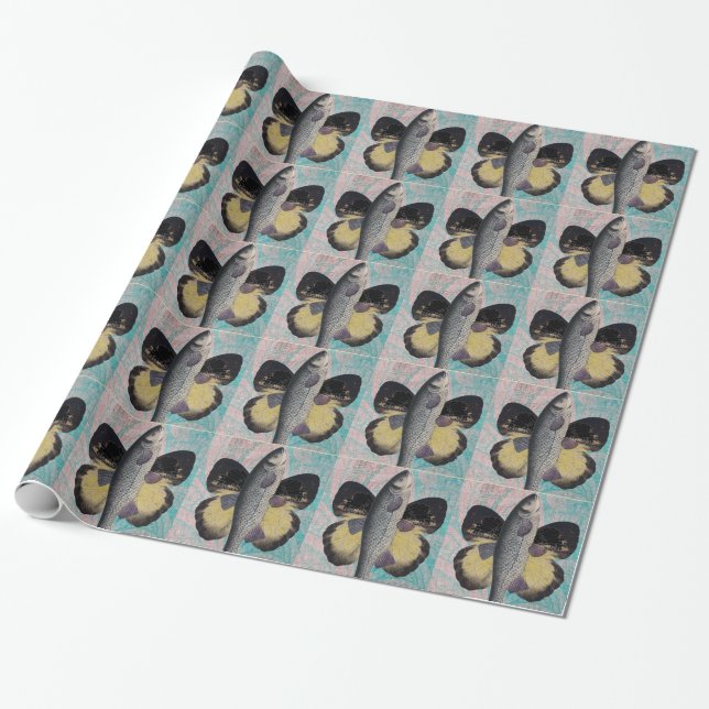Flying Fish Wrapping Paper (Unrolled)