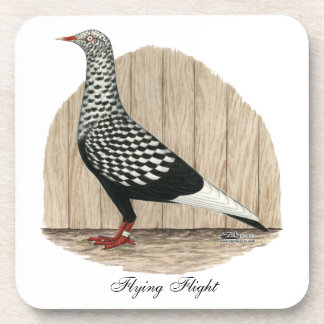 Flying Flight Black Teager Pigeon Coaster