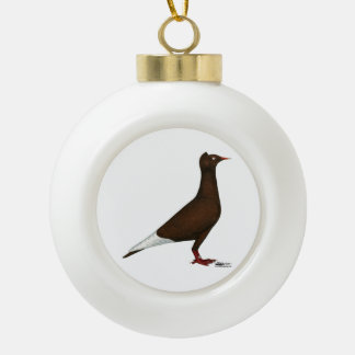 Flying Flight Cap Pigeon Ceramic Ball Christmas Ornament