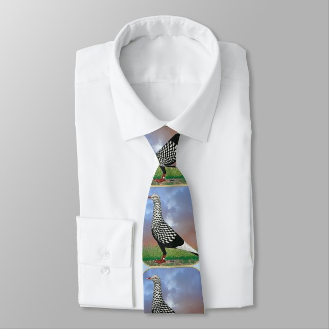 Flying Flight Pigeon and Clouds Tie (Tied)