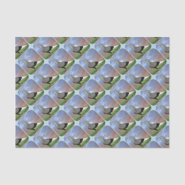 Flying Flight Pigeon and Clouds Tissue Paper (Front)