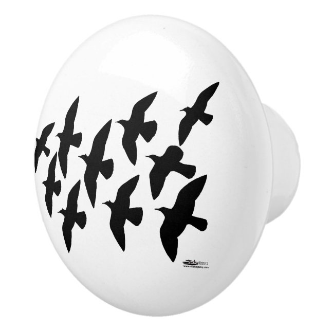 Flying Flight Pigeons Ceramic Knob (Right)