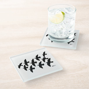 Flying Flight Pigeons Glass Coaster
