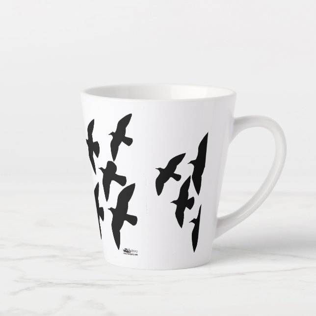 Flying Flight Pigeons Latte Mug (Right)