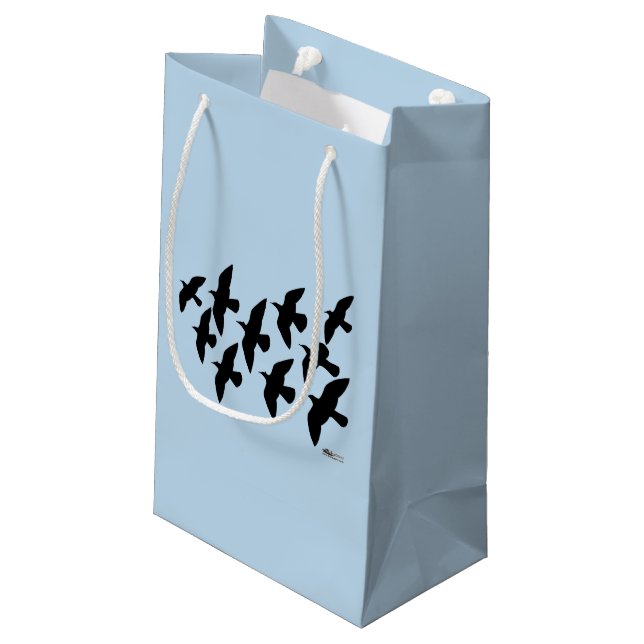 Flying Flight Pigeons Small Gift Bag (Back Angled)
