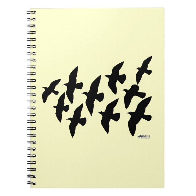 Flying Flight Pigeons Spiral Notebook (Front)