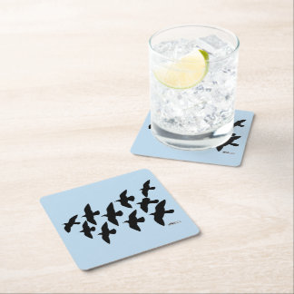 Flying Flight Pigeons Square Paper Coaster