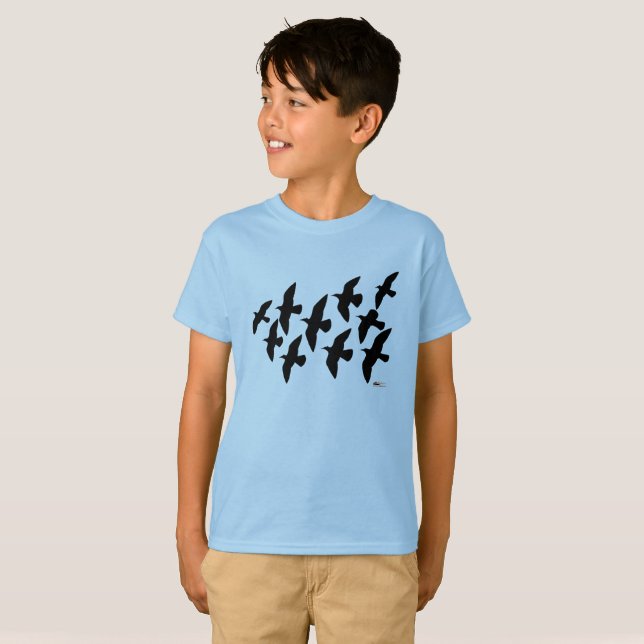 Flying Flight Pigeons T-Shirt (Front Full)