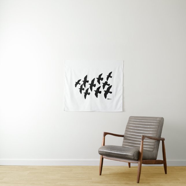 Flying Flight Pigeons Tapestry (In Situ (Horizontal))