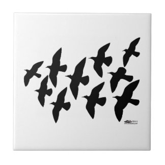 Flying Flight Pigeons Tile