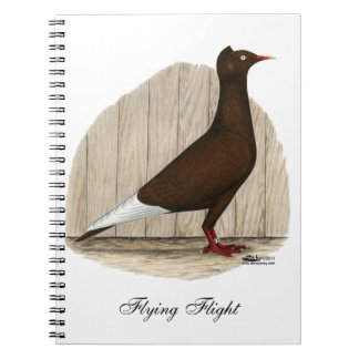 Flying Flight Red Cap Pigeon Notebook