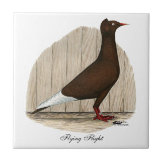 Flying Flight Red Cap Pigeon Tile
