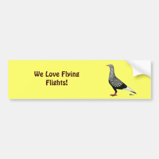 Flying Flight Teager Pigeon Bumper Sticker