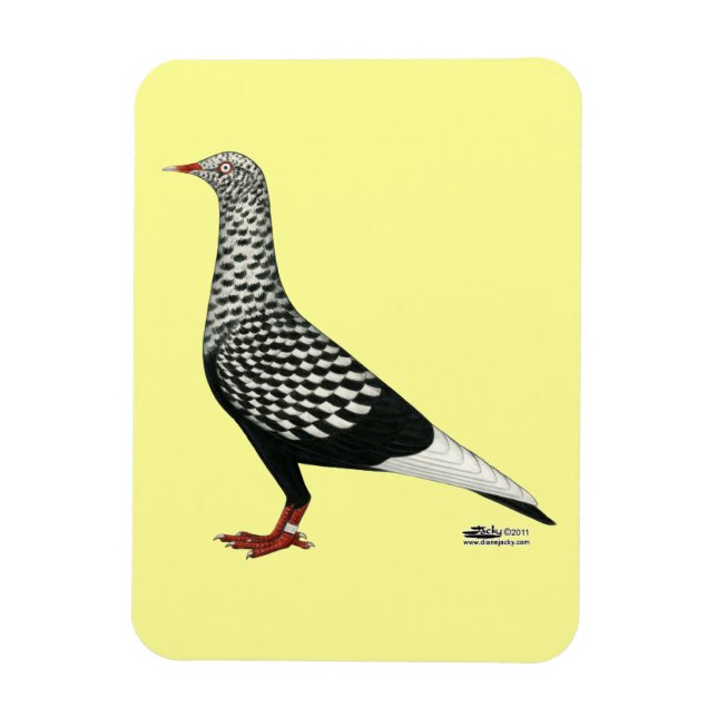 Flying Flight Teager Pigeon Magnet (Vertical)