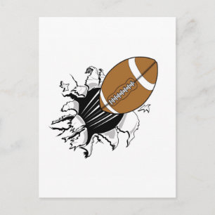 Flying Football Postcard