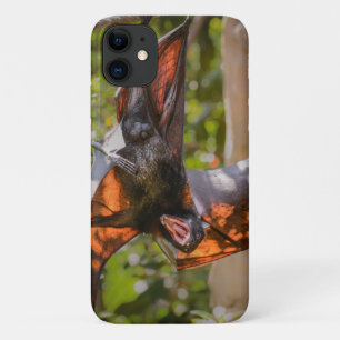 Flying fox bat yawning Case-Mate iPhone case