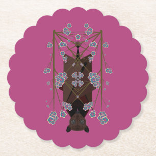 Flying Fox Boysenberry Paper Coasters