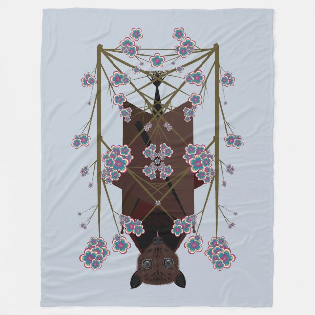 Flying Fox Sky Blue Fleece Blanket (3 Sizes) (Front)