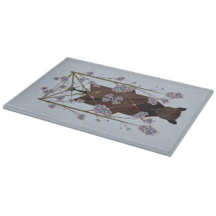 Flying Fox Sky Blue Glass Cutting Board 11.5x8