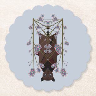 Flying Fox Sky Blue Paper Coasters