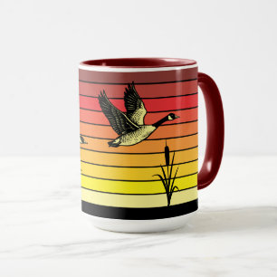Flying Geese & Retro Sunset Mug