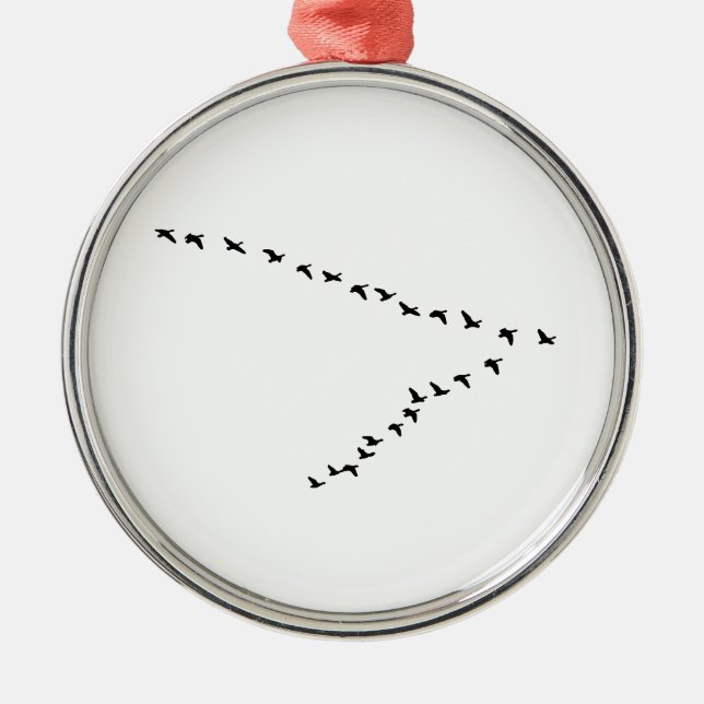 Flying Geese "V" Formation Metal Tree Decoration (Front)