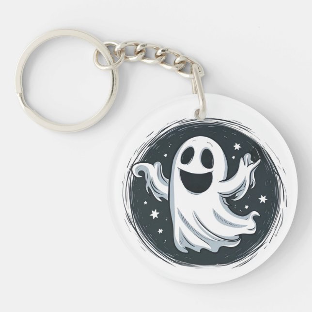 Flying Ghost Key Ring (Front)