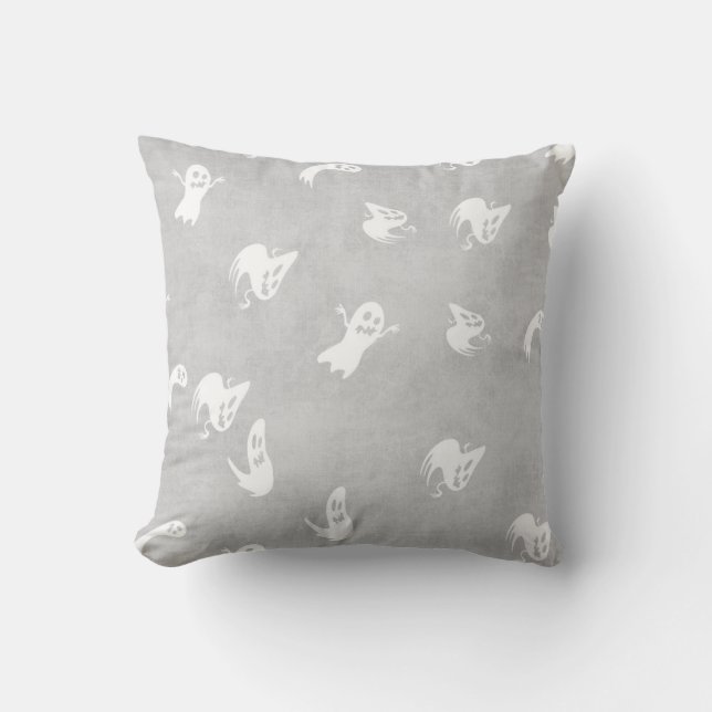 Flying Ghosts Halloween Designed Pillow 3 (Front)