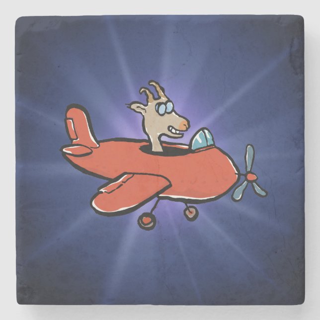 flying goat stone coaster (Front)