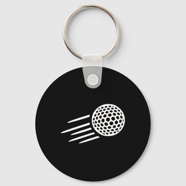 Flying Golf Ball  Key Ring (Front)