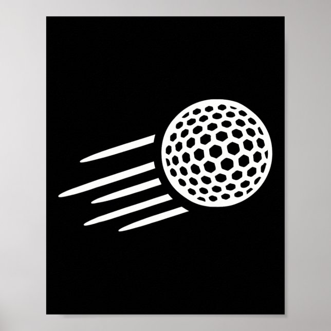 Flying Golf Ball  Poster (Front)