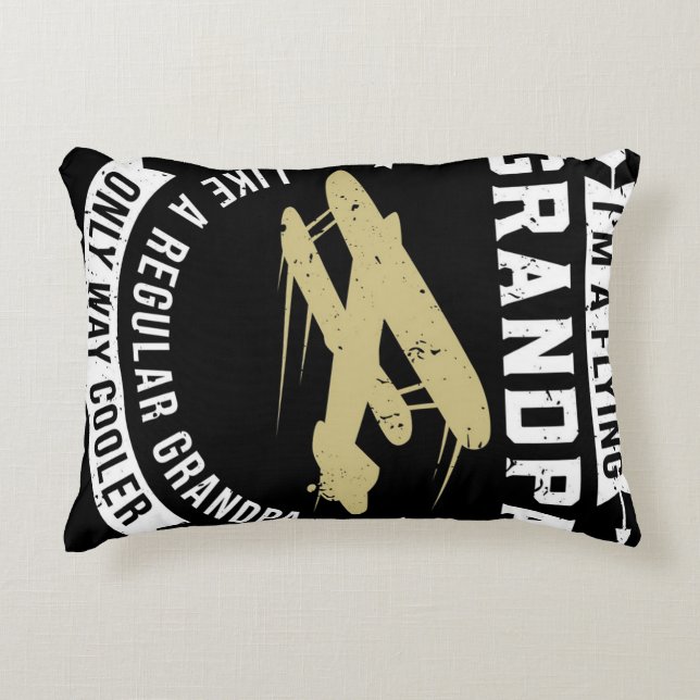 Flying Grandpa Decorative Cushion (Front)