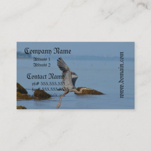 Flying Great Blue Heron Business Card