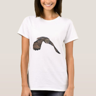 Flying Great Grey Owl Raptor Wildlife Photo T-Shirt