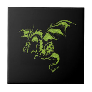 Flying Green Dragon Tile