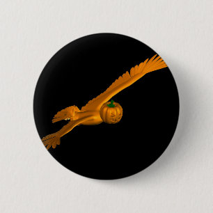 Flying Halloween Eagle 6 Cm Round Badge