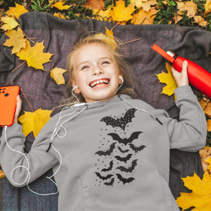 Flying Halloween Galaxy Bats and Stars