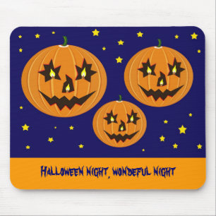 flying halloween pumpkins mouse pad