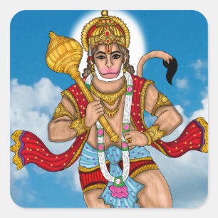 Flying Hanuman Sticker